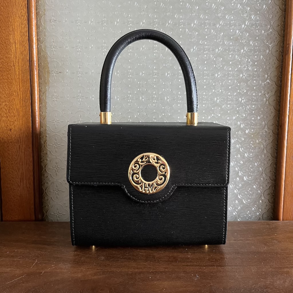 Mila Schon vintage box bag black - September Store